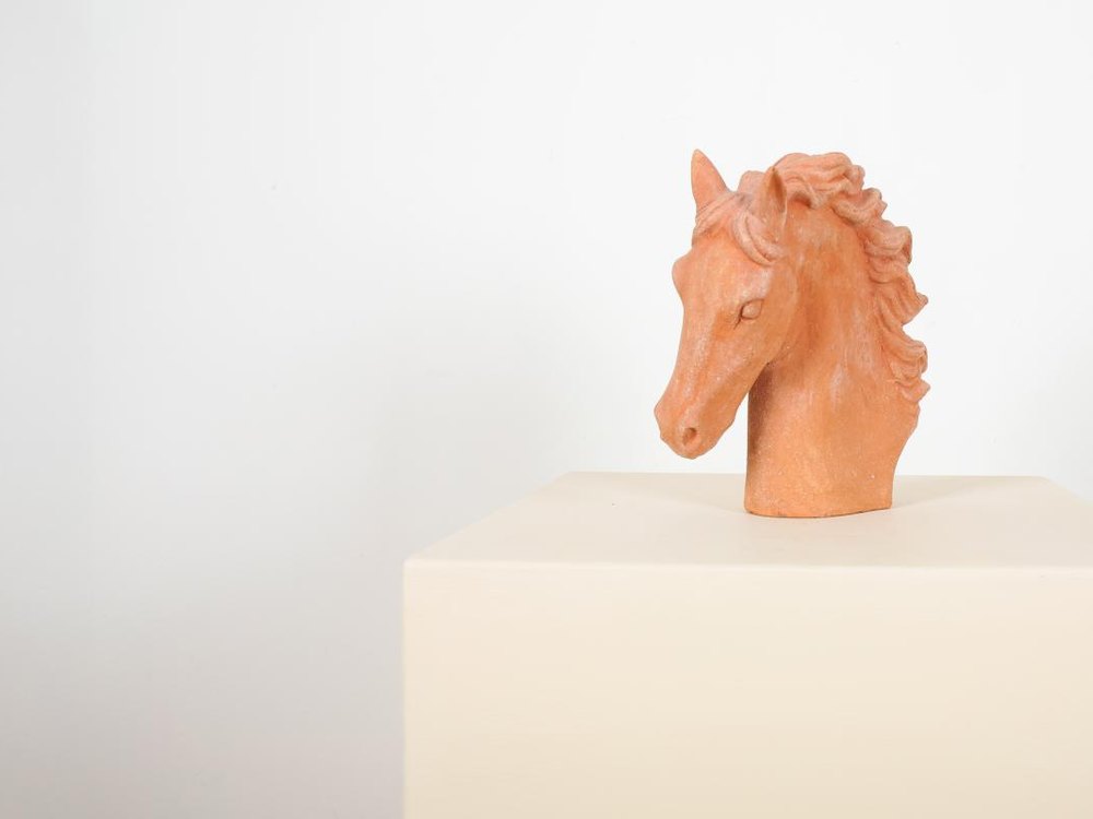 A sculpture displayed in The Gallery at Duke’s